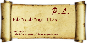 Pöstényi Liza névjegykártya
